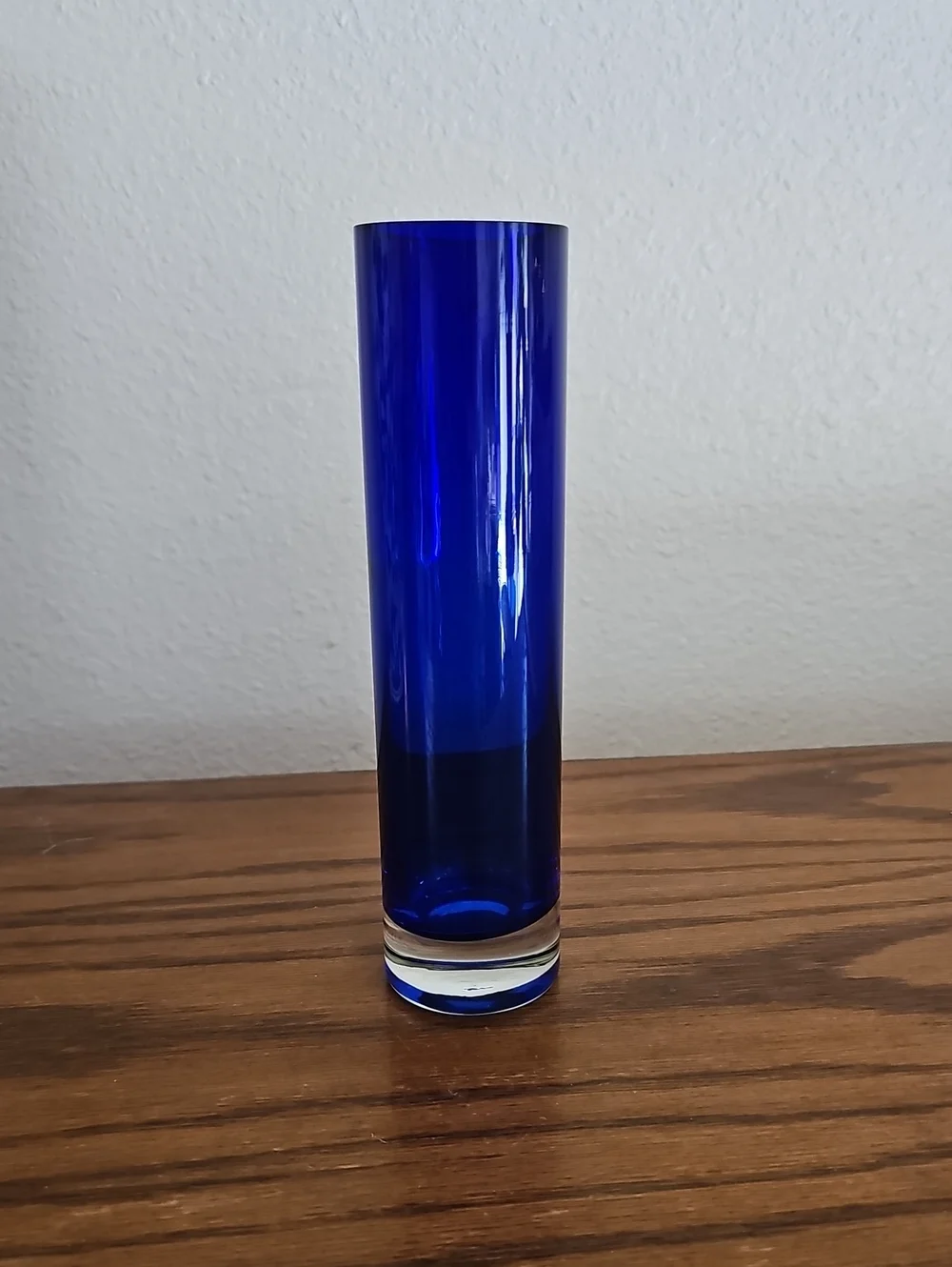 Cobalt Blue Glass Cylinder Vase Tote 9